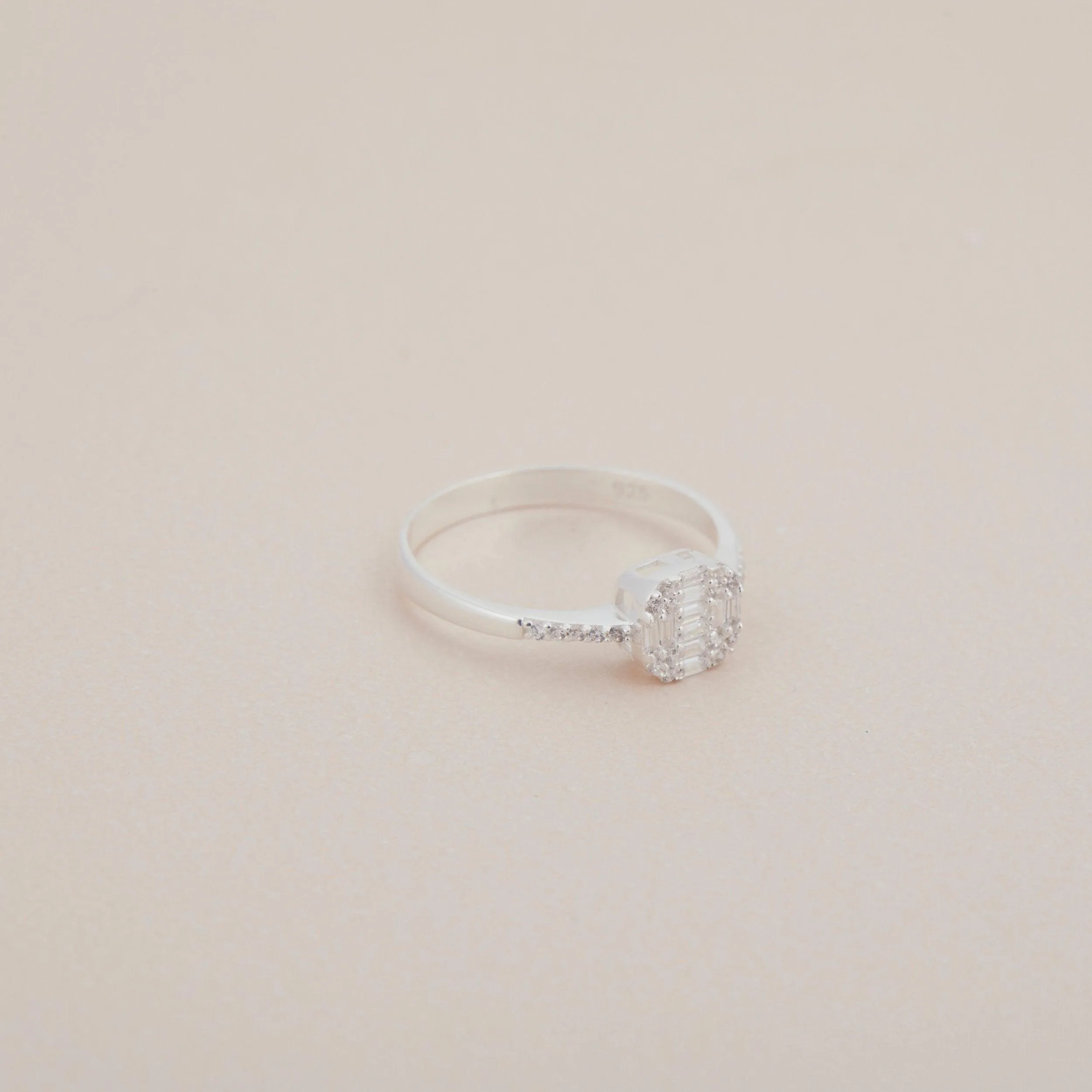 Promise CZ Diamond Ring - 18K Gold Vermeil