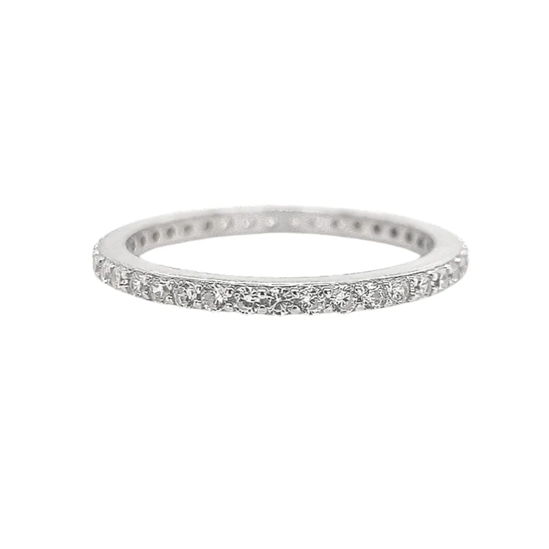 Promise 'Deluxe' Eternity Ring | Silver | Size Q