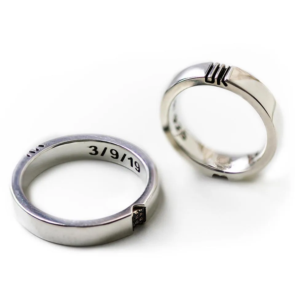 Promise ring sets for him and her