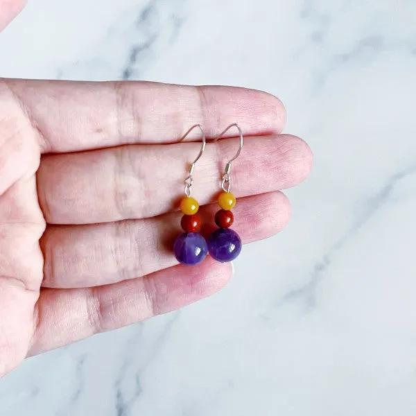 Purple Treasure - Amethyst Earrings