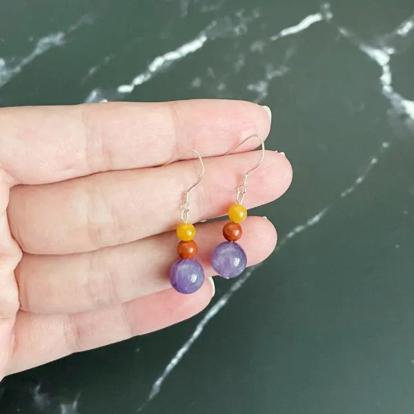Purple Treasure - Amethyst Earrings