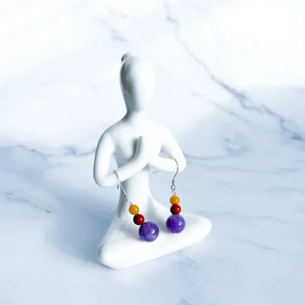 Purple Treasure - Amethyst Earrings