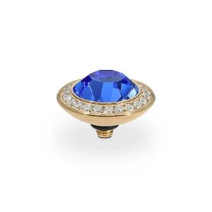Qudo Tondo Deluxe 13mm Gold Topper - Sapphire