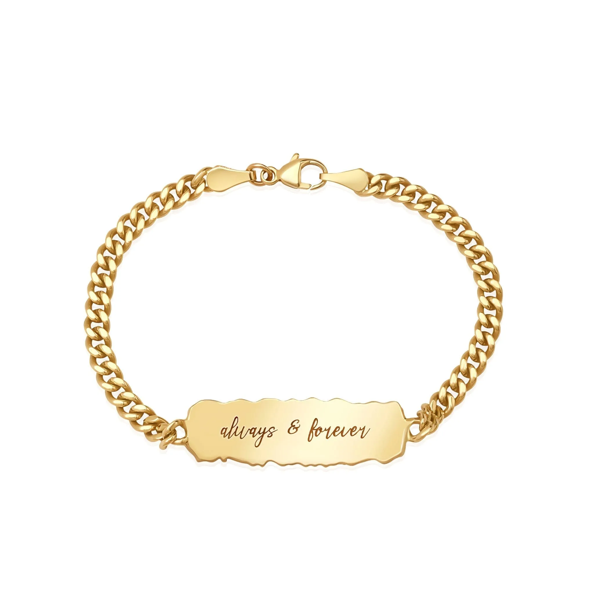 "To Myself, I Love You" Diamond Bar Bracelet