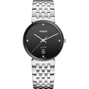 Rado Florence Silver Stainless Steel Black Dial Quartz Unisex Watch- R48912713
