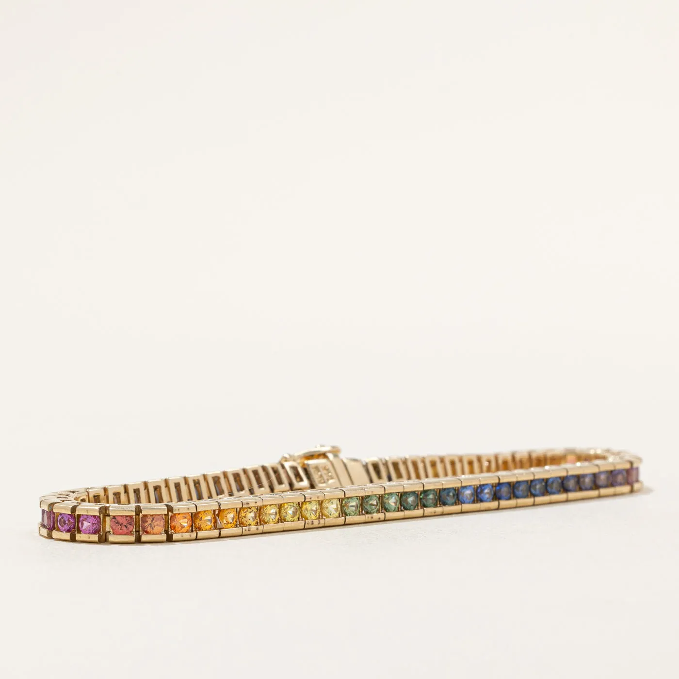 Rainbow Sapphire Tennis Bracelet | 5.00ctw | 7" |