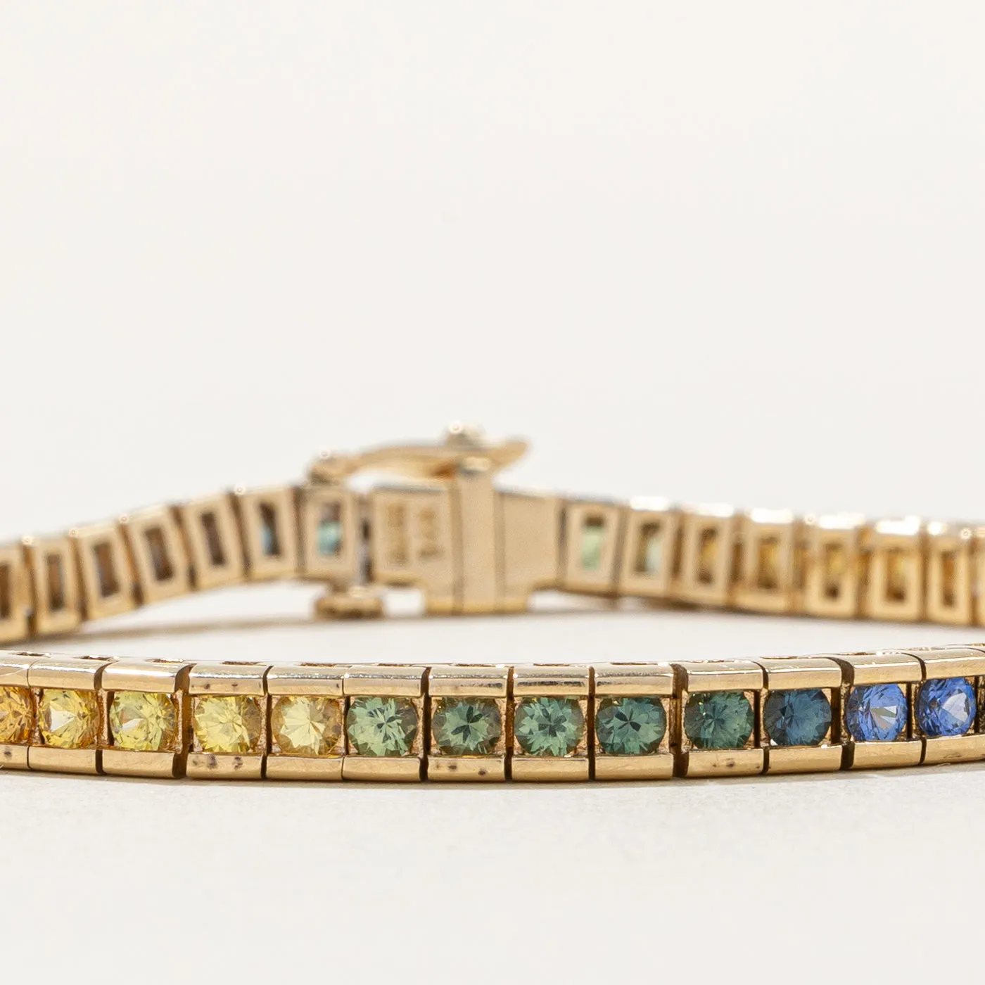 Rainbow Sapphire Tennis Bracelet | 5.00ctw | 7" |