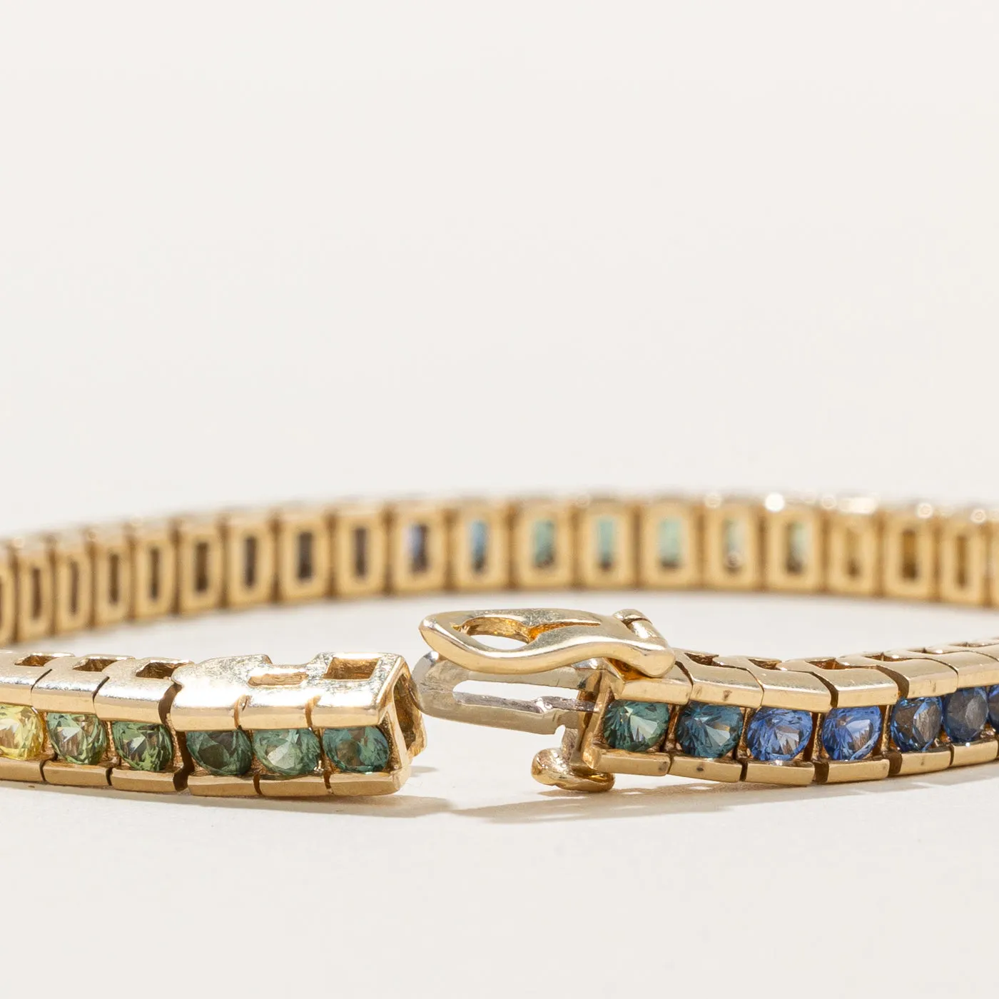 Rainbow Sapphire Tennis Bracelet | 5.00ctw | 7" |