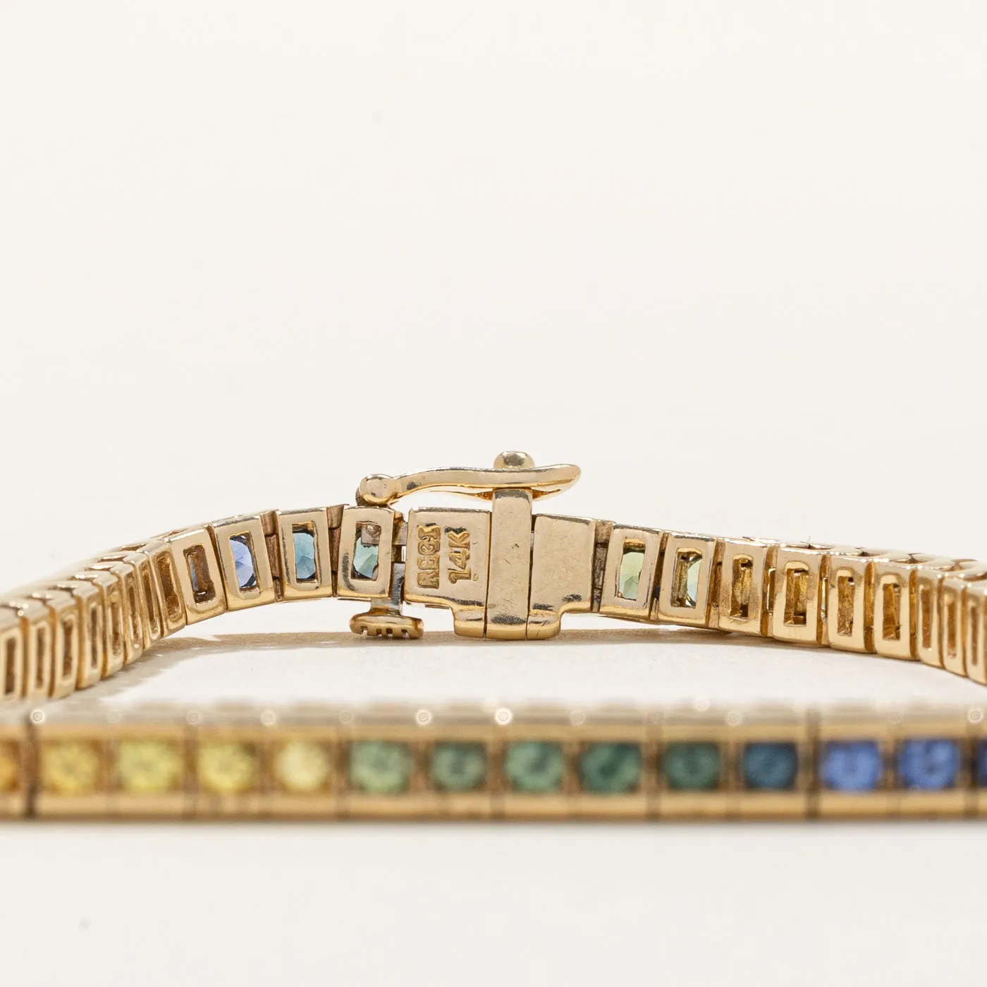 Rainbow Sapphire Tennis Bracelet | 5.00ctw | 7" |