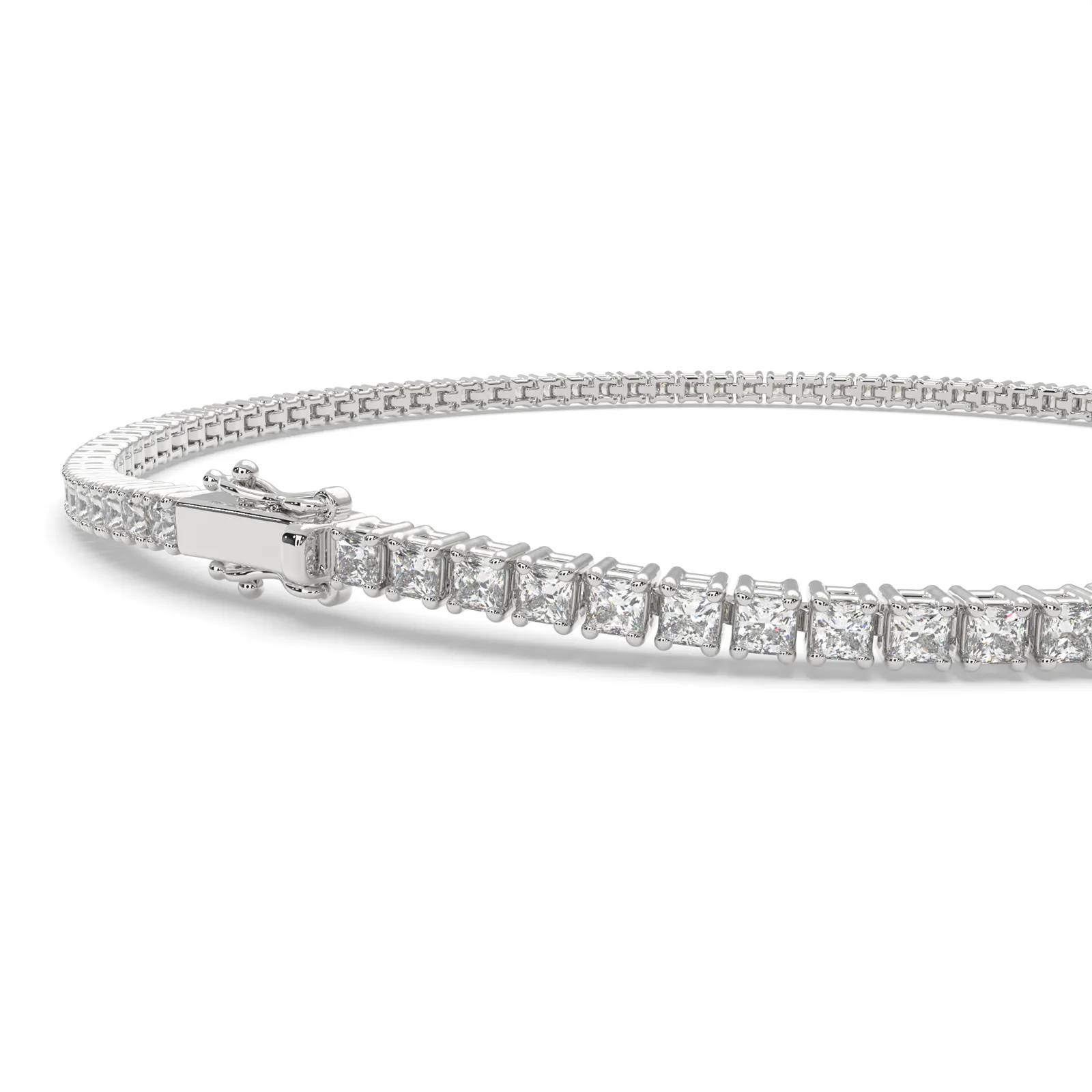 Ranna 2ct tcw Princess Cut Diamond Tennis Bracelet
