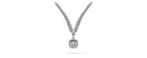 Ravishing Cushion Cut 4 Prong V Diamond Necklace with 9.09 ct.(finished)