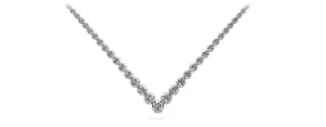 Ravishing V Neck With Graduated Diamonds with 5.38 ct.(finished)