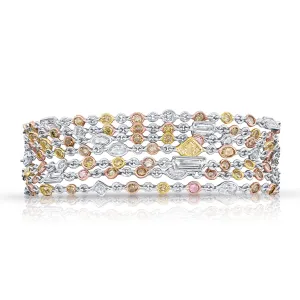 Rivière 14 ctw Multicolor Diamond Bracelet