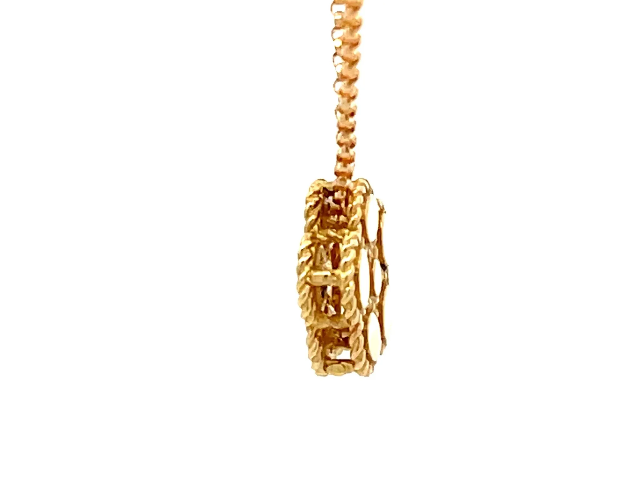 Roberto Coin Diamond Daisy Necklace in 18k Yellow Gold