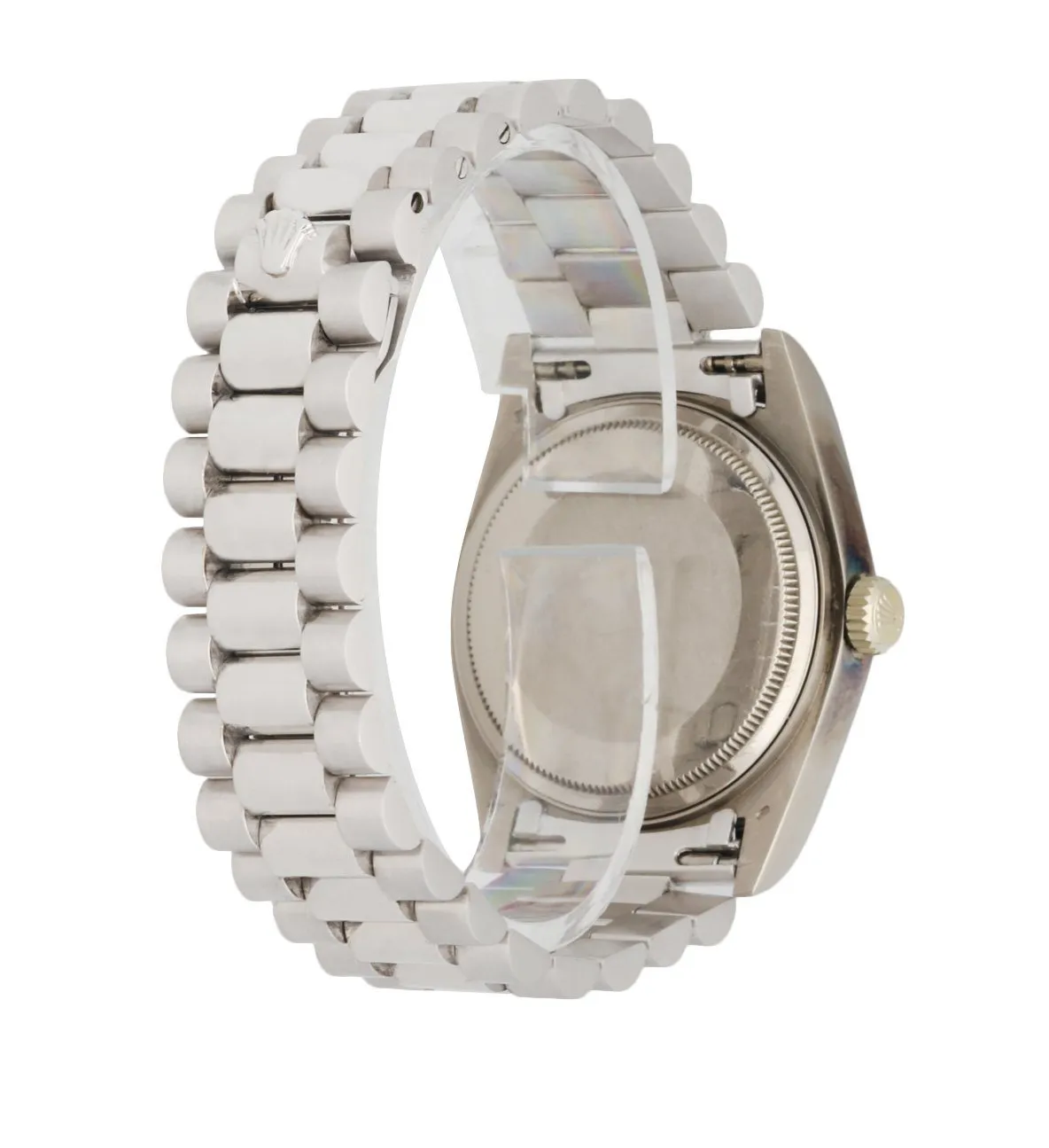 Rolex Day Date 18039 18K White Gold Diamond Dial Men's Watch