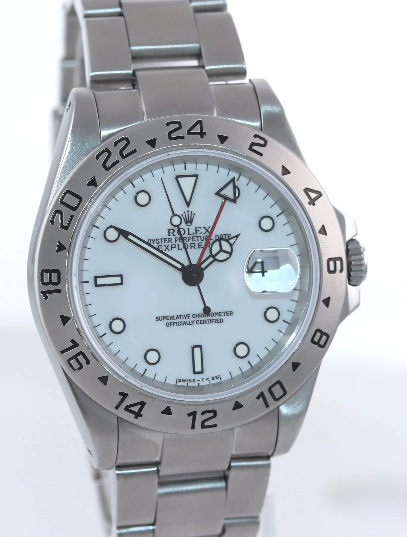 Rolex Explorer 2 16570 Steel White Polar GMT TRITIUM Dial 40mm Watch Box