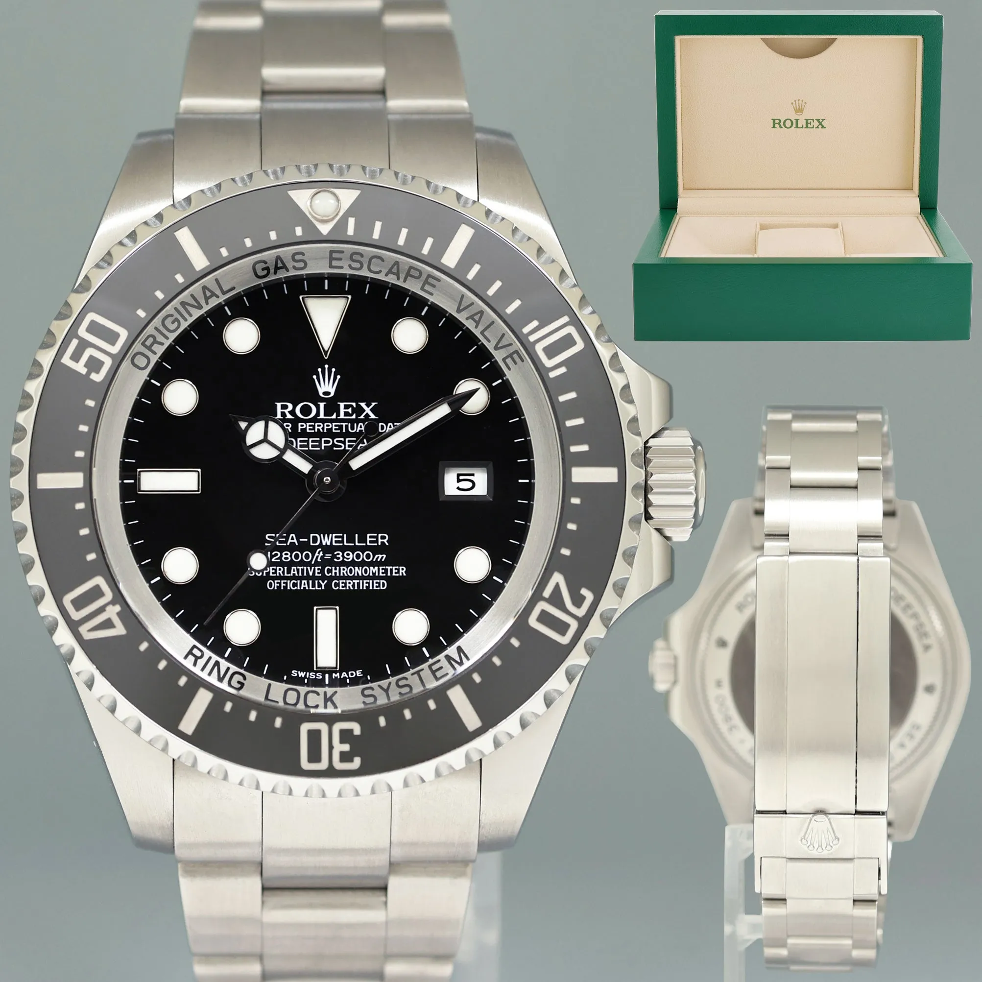 Rolex Sea-Dweller DEEPSEA 116660 Stainless Steel 44mm Black Ceramic Watch Box