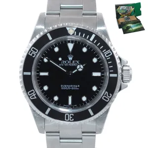Rolex Submariner No-Date 2 line TRITIUM dial 14060 Steel Black 40mm Watch Box