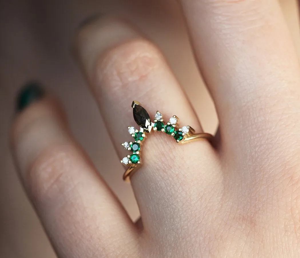 Ronia Moss Agate Ring Set
