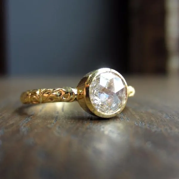 Rose Cut Diamond Engagement Ring, 0.48ct. Heirloom by Doyle & Doyle