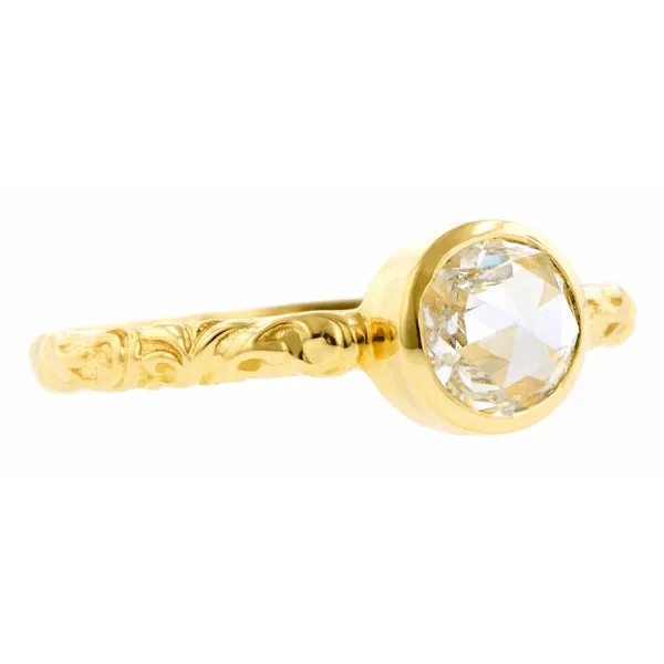 Rose Cut Diamond Engagement Ring, 0.48ct. Heirloom by Doyle & Doyle