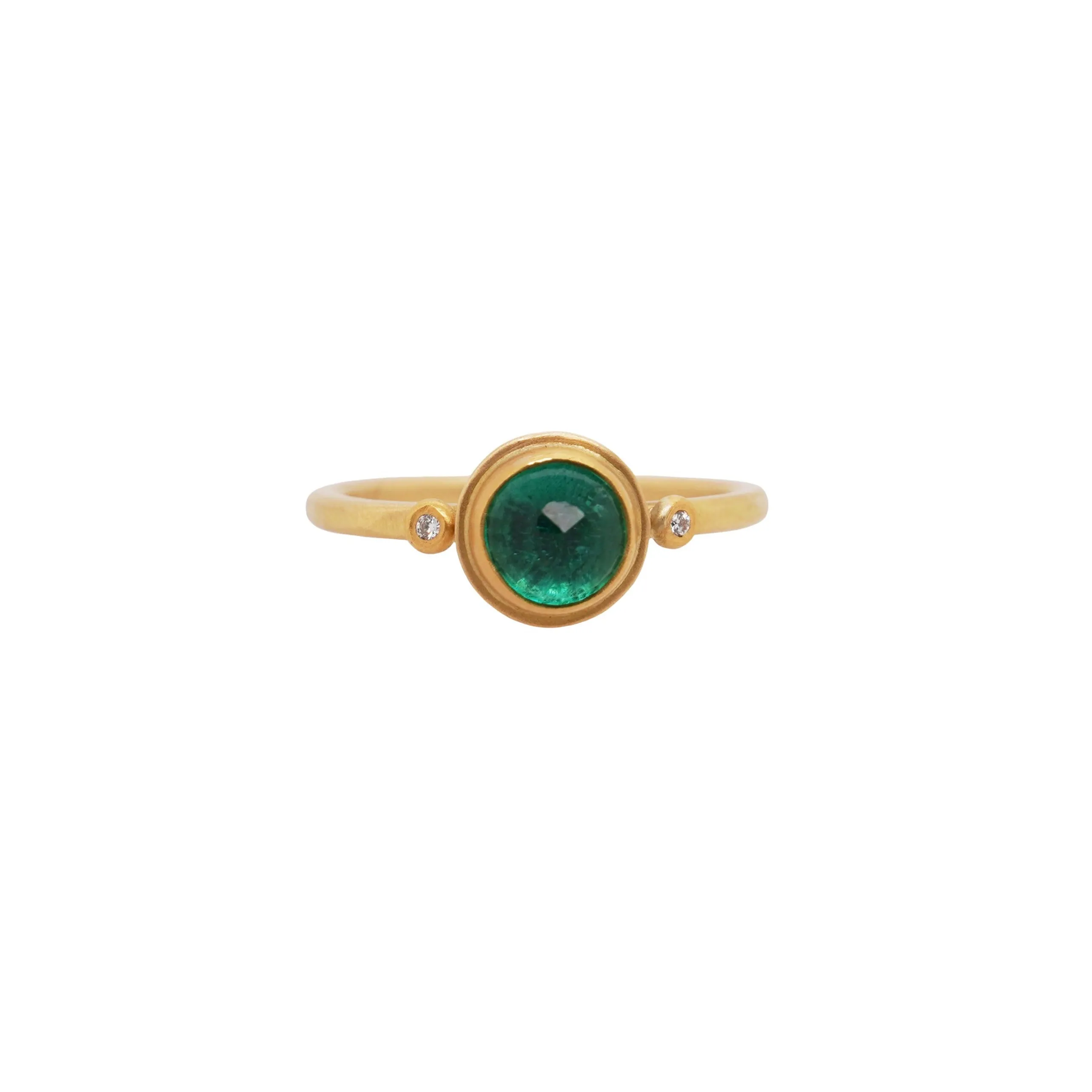 Rose Cut Emerald Ring