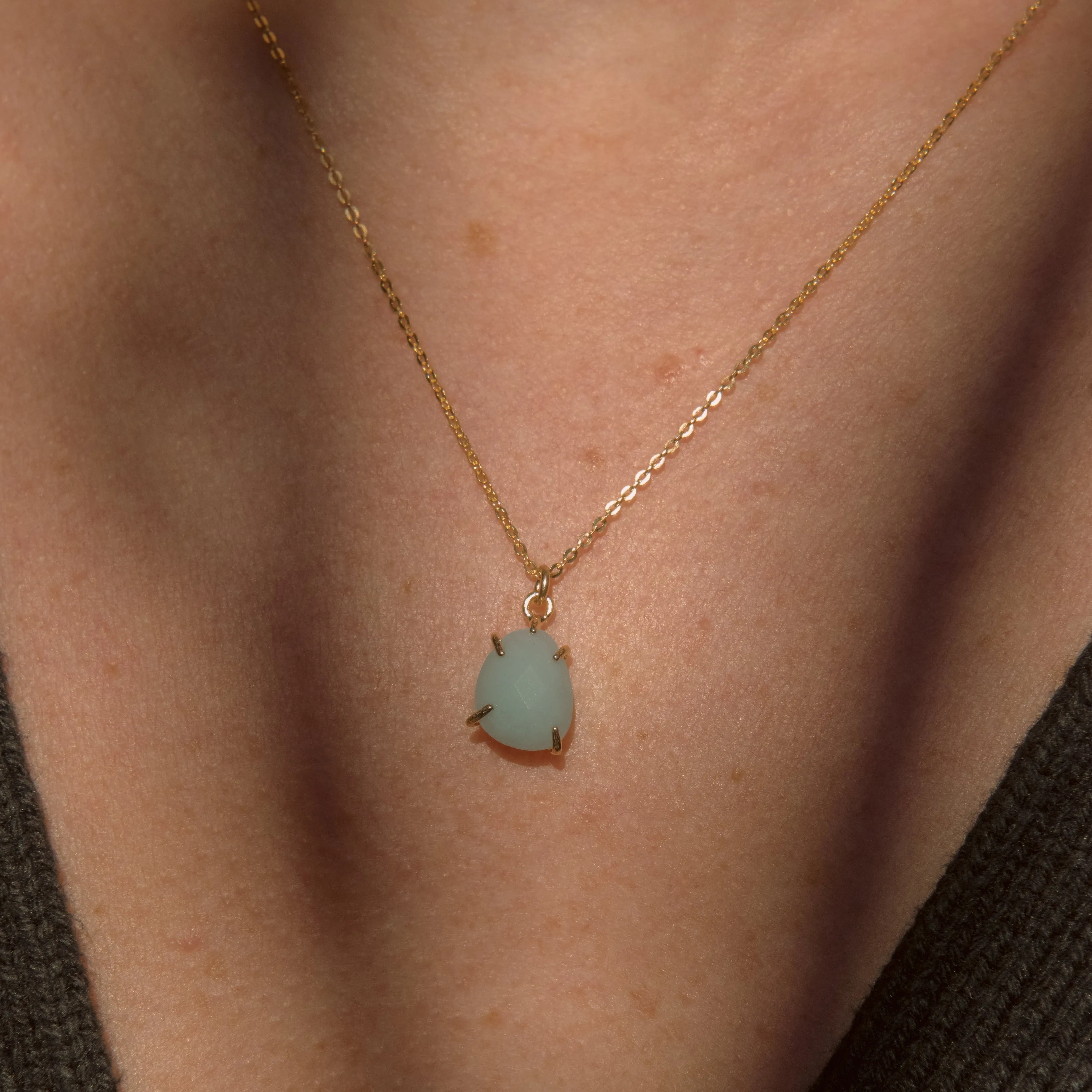 SALE - Amazonite Prong Necklace