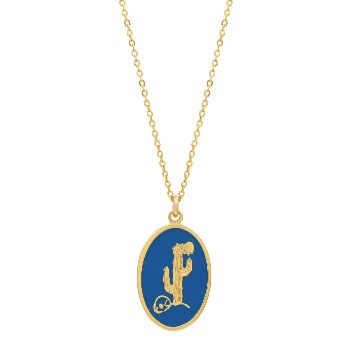 SALE - Oval Cactus Necklace