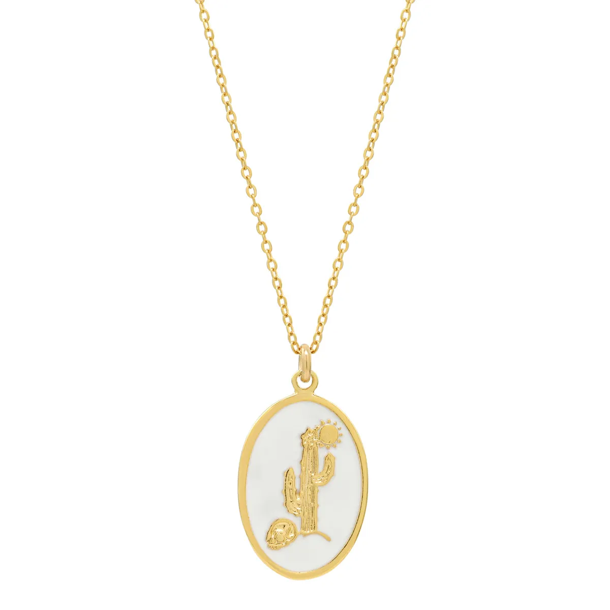 SALE - Oval Cactus Necklace