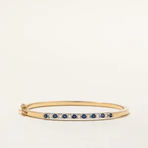 Sapphire & Diamond Bangle | 0.62ctw 0.28ctw | 7" |