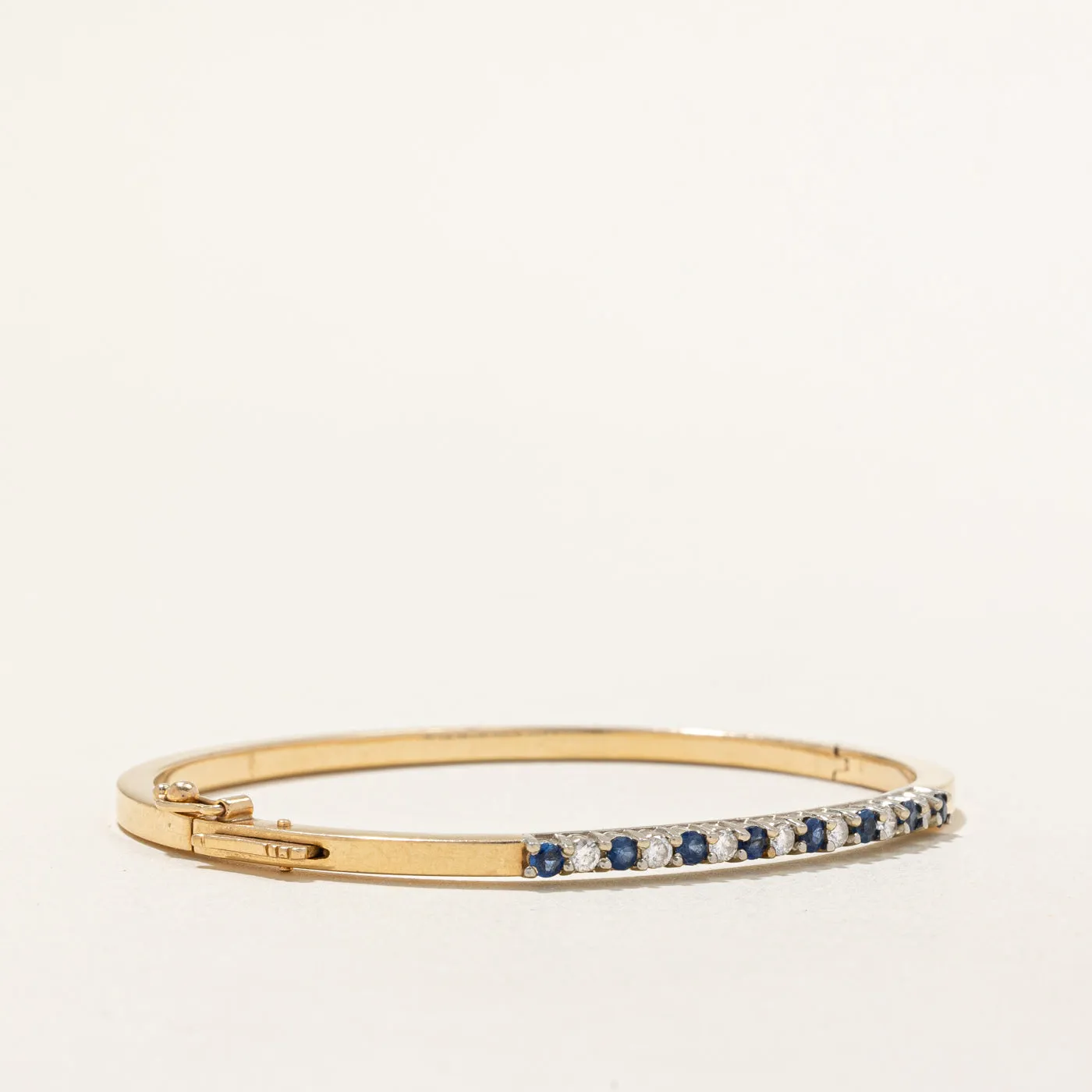 Sapphire & Diamond Bangle | 0.62ctw 0.28ctw | 7" |