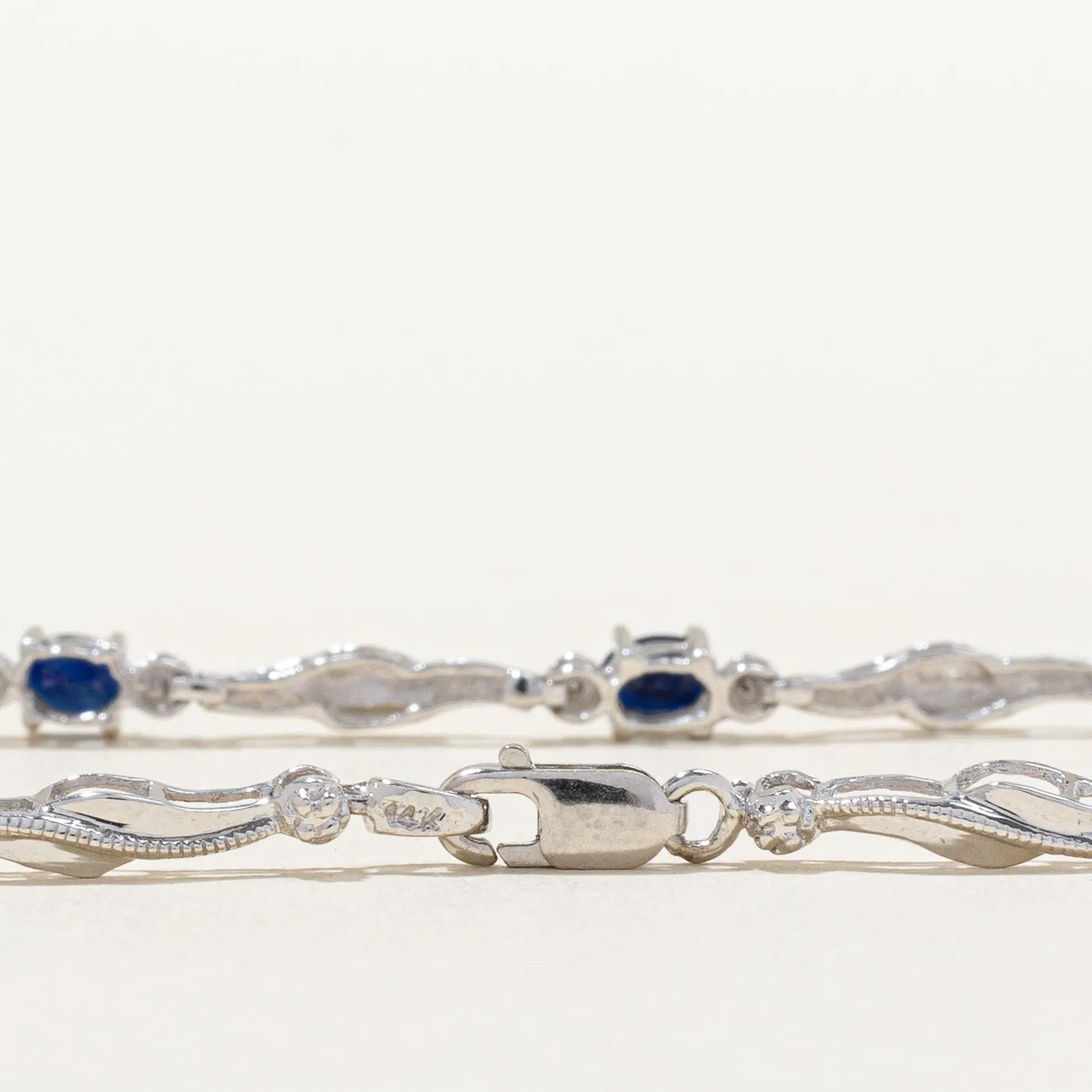 Sapphire & Diamond Bracelet | 1.00ctw, 0.01ctw | 7" |