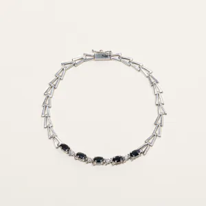 Sapphire & Diamond Bracelet | 1.00ctw, 0.01ctw | 7" |