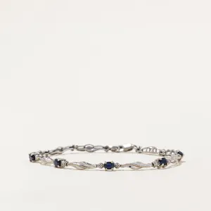 Sapphire & Diamond Bracelet | 1.00ctw, 0.02ctw | 7" |