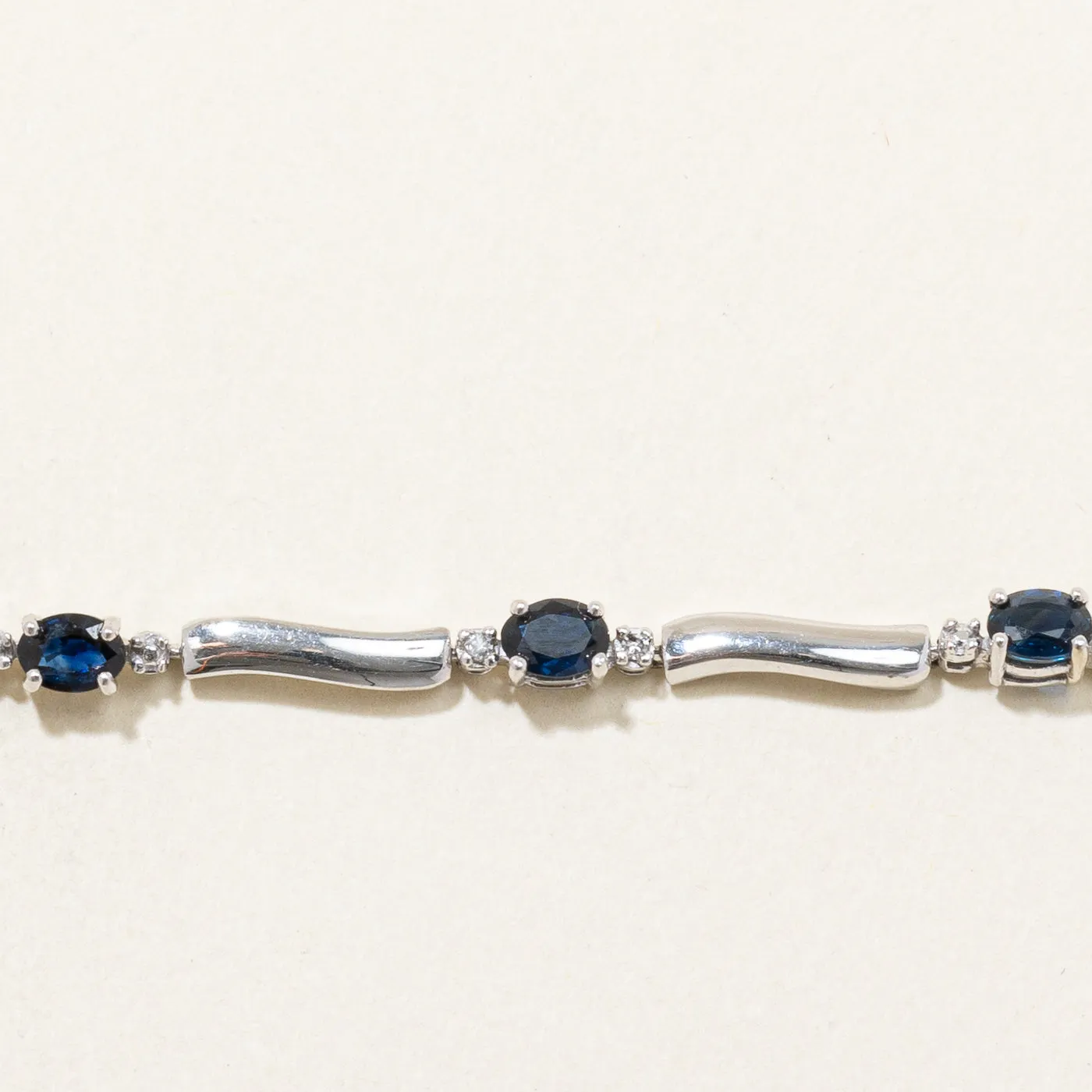 Sapphire & Diamond Bracelet | 1.80ctw, 0.01ctw | 7.25" |