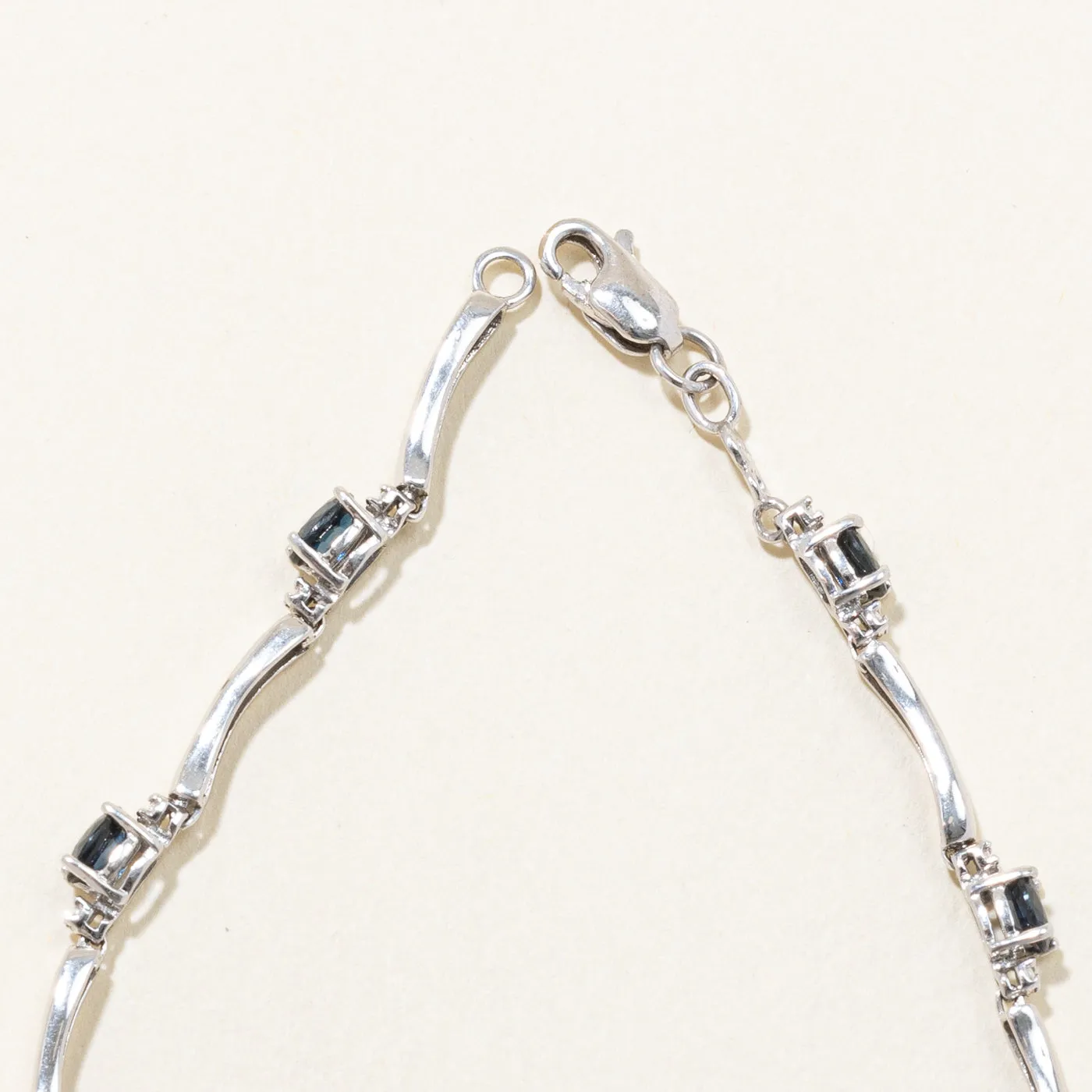 Sapphire & Diamond Bracelet | 1.80ctw, 0.01ctw | 7.25" |