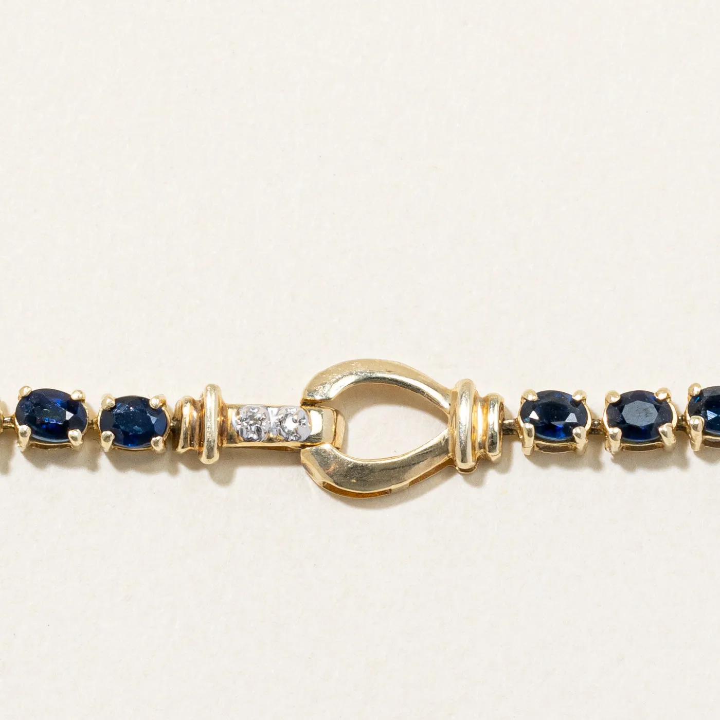 Sapphire & Diamond Bracelet | 5.28ctw, 0.06ctw | 7" |