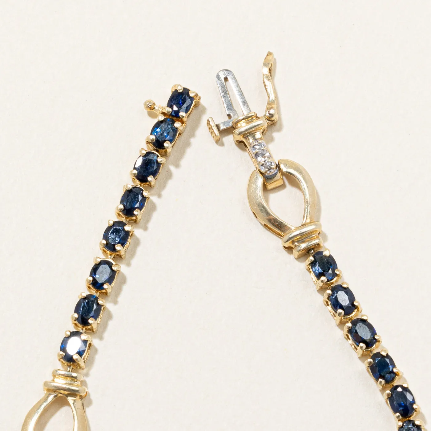 Sapphire & Diamond Bracelet | 5.28ctw, 0.06ctw | 7" |