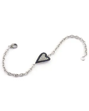 Sapphire and Diamond Baby Heart Bracelet