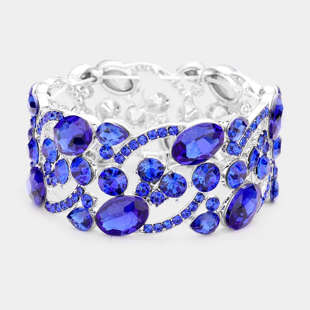 Sapphire Crystal Butterfly Stretch Bracelet | 426883