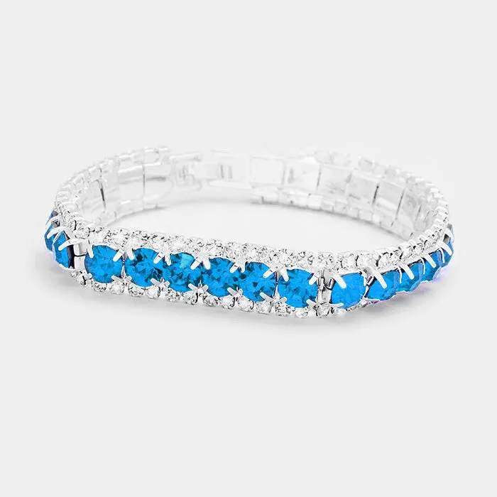 Sapphire Crystal Stretch Bracelet | 131656