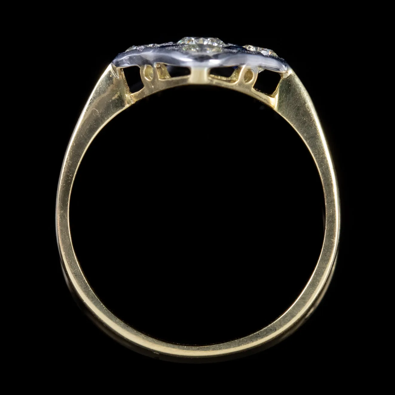 Sapphire Diamond Cluster Ring 18Ct Gold 0.85Ct Of Diamond