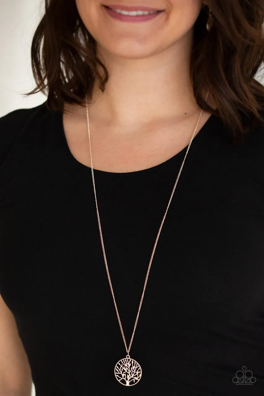 Save the Trees Rose Gold Paparazzi Necklace