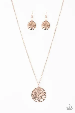 Save the Trees Rose Gold Paparazzi Necklace