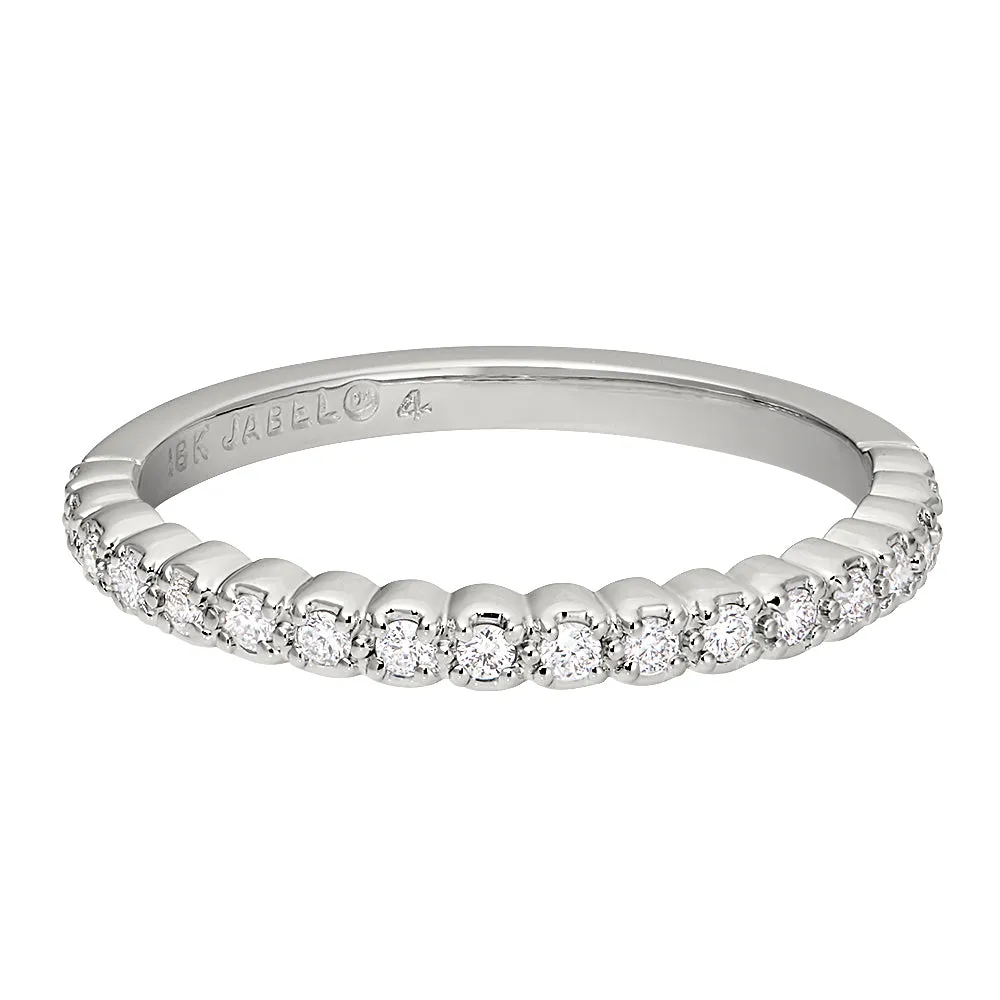 Scalloped Diamond Band Engagement Rings