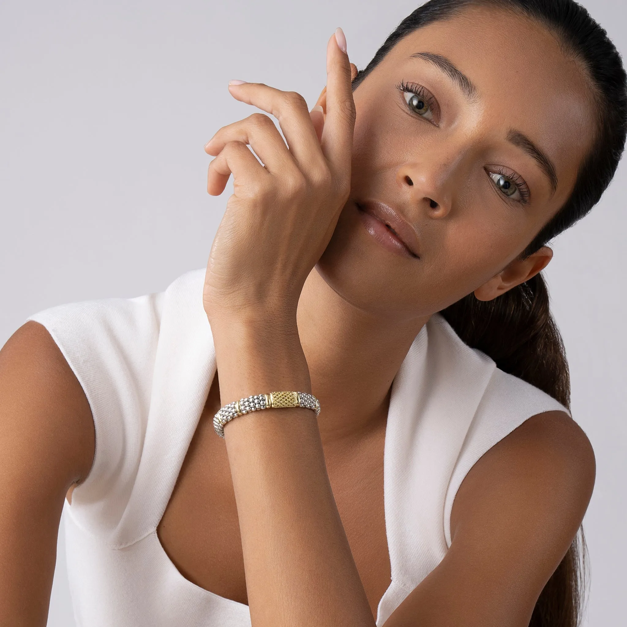 Signature Caviar Yellow Sapphire Caviar Bracelet | 9mm