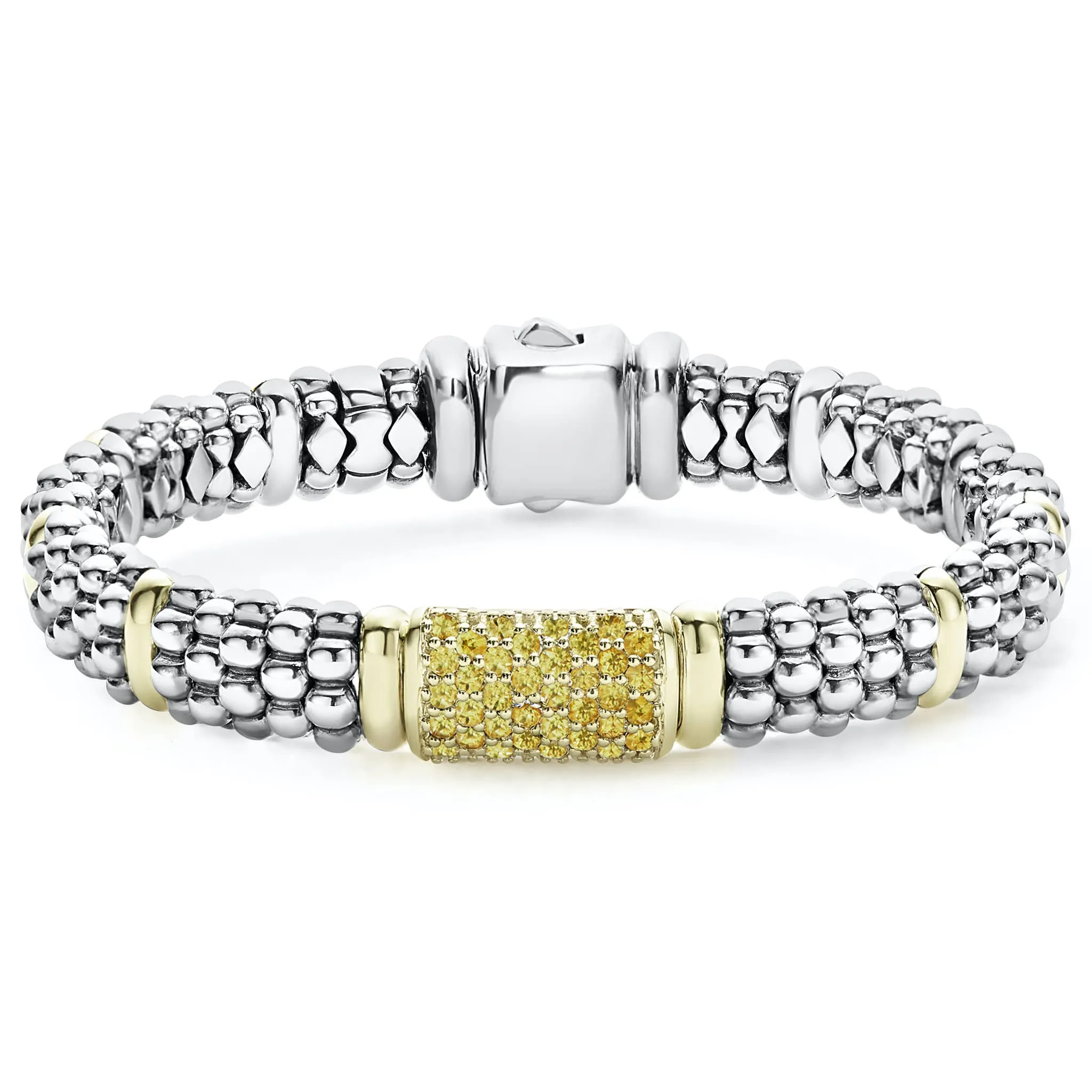 Signature Caviar Yellow Sapphire Caviar Bracelet | 9mm