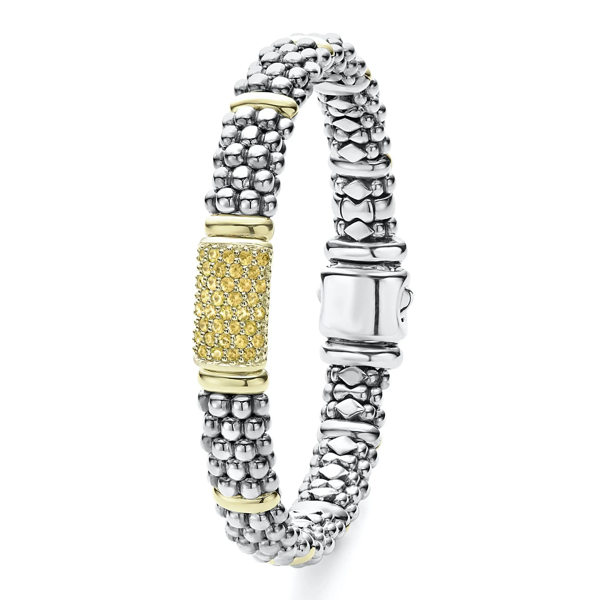 Signature Caviar Yellow Sapphire Caviar Bracelet | 9mm