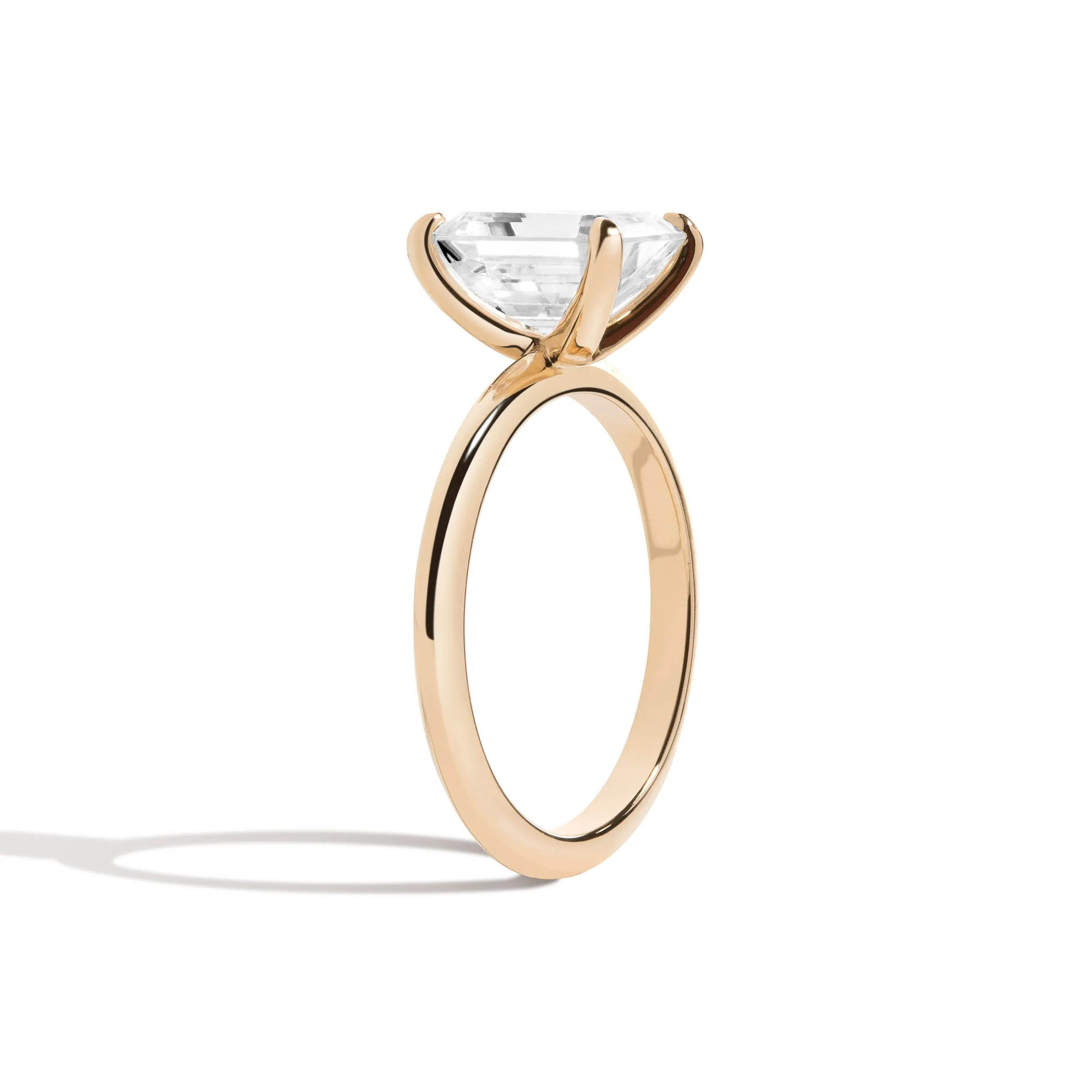 Signature Rail-less Emerald Cut Engagement Ring