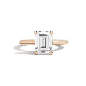 Signature Rail-less Emerald Cut Engagement Ring